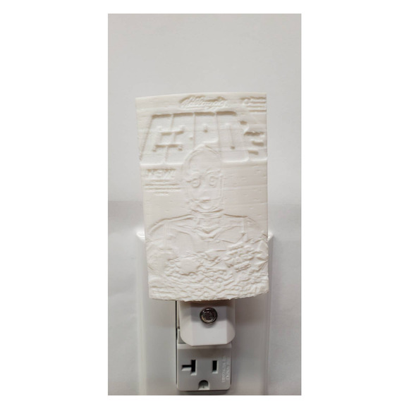 Kellog's Star Wars C3PO's Cereal Box Cover Lithophane Night Light LED - Picture 8 of 10